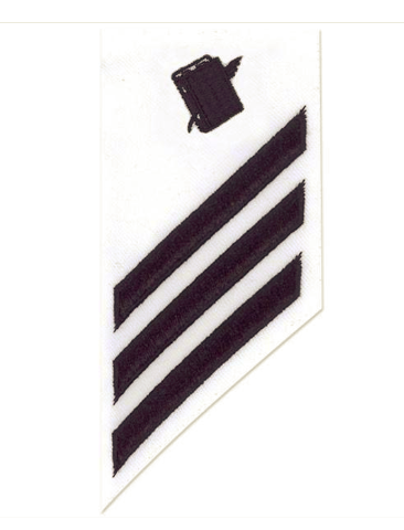 Vanguard NAVY E-3 COMBO RATE: PERSONNELMAN ON WHITE DRESS UNIFORM