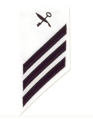 Vanguard NAVY E-3 COMBO RATE: SHIP'S SERVICEMAN ON WHITE DRESS UNIFORM