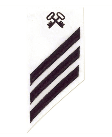 Vanguard NAVY E-3 COMBO RATE: LOGISTICS ON WHITE DRESS UNIFORM