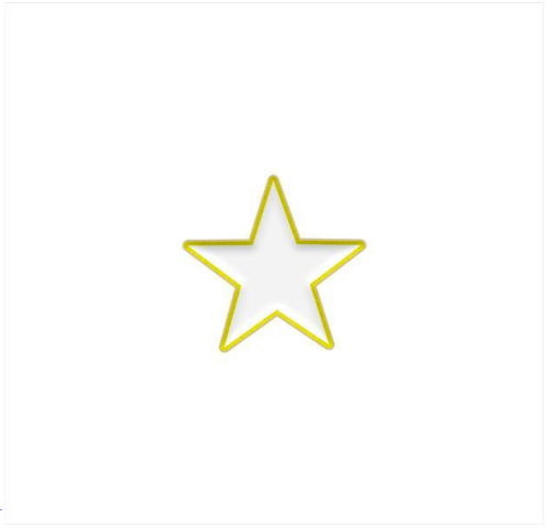 Vanguard RIBBON ATTACHMENT: 3/8" GOLD STAR WITH WHITE INLAY