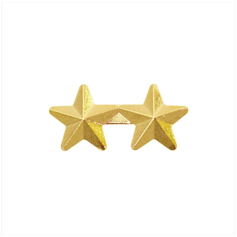 Vanguard RIBBON ATTACHMENTS: TWO STARS MOUNTED ON A BAR - 5/16 INCH, GOLD