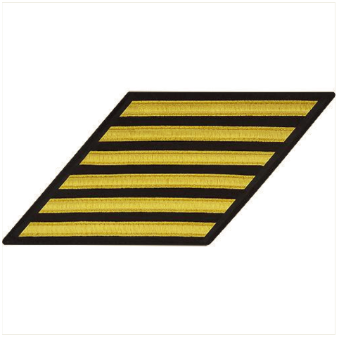 Vanguard NAVY ENLISTED HASH MARKS: GOLD LACE ON SERGE - SET OF 6