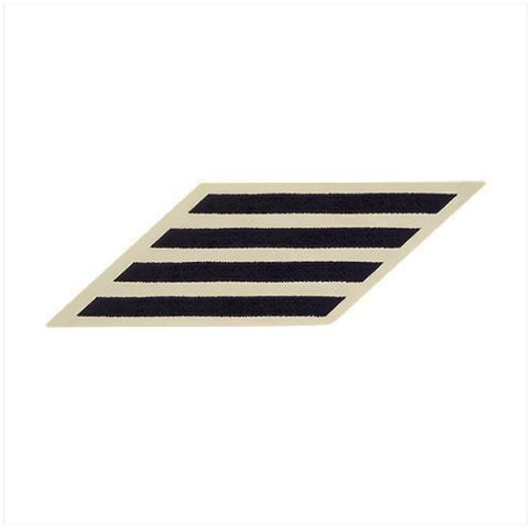 Vanguard NAVY HASH MARKS: BLUE EMBROIDERED ON WHITE CNT - FEMALE, SET OF 4