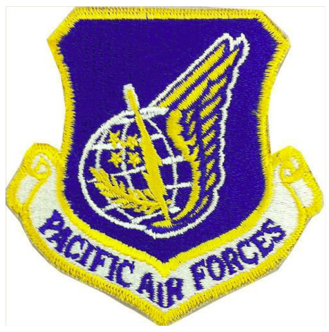 Vanguard AIR FORCE PATCH: PACIFIC AIR FORCES - COLOR WITH HOOK CLOSURE