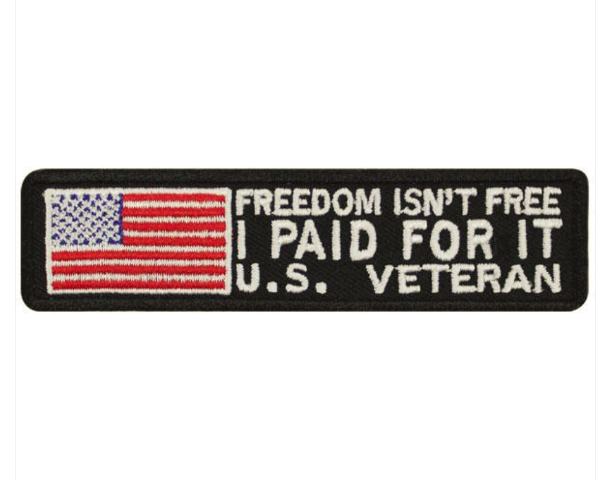 Vanguard VETERAN PATCH: FREEDOM ISN'T FREE