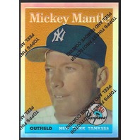 MICKEY MANTLE 1996 Topps Finest Commemorative Set 1958 Refractor #8