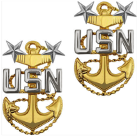Vanguard NAVY COLLAR DEVICE: E9 CHIEF PETTY OFFICER: MASTER - PIN BACK