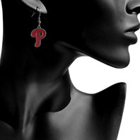 Philadelphia Phillies Dangle Fish Hook Earrings NEW in Package MLB Licensed