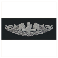 Vanguard NAVY EMBROIDERED BADGE: SUBMARINE ENLISTED - EMBROIDERED ON COVERALL