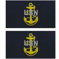Vanguard NAVY EMBROIDERED COLLAR DEVICE: E7 CPO - EMBROIDERED ON COVERALL