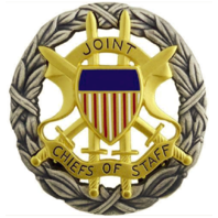 Vanguard ARMY IDENTIFICATION BADGE: JOINT CHIEFS OF STAFF - BLOUSE SIZE OXIDIZED