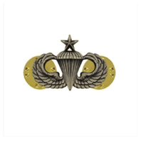 Vanguard ARMY DRESS BADGE: SENIOR PARACHUTE - MINIATURE, SILVER OXIDIZED