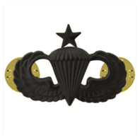 Vanguard ARMY BADGE: SENIOR PARACHUTE - REGULATION SIZE, BLACK METAL