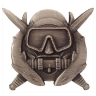 Vanguard ARMY BADGE SPECIAL OPERATION DIVER - REGULATION SIZE, OXIDIZED FINISH