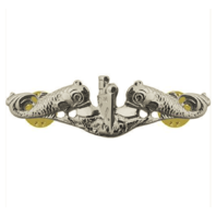 Vanguard NAVY BADGE: SUBMARINE ENLISTED - REGULATION SIZE, MIRROR FINISH
