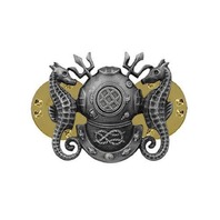 Vanguard Miniature Size Master Diver Badge Oxidized (Navy)