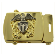 Vanguard NAVY BELT BUCKLE: OFFICER - HIGH RELIEF EMBLEM