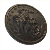 Vanguard MARINE CORPS BUTTON: 27 LIGNE - BLACK PLASTIC