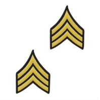 Vanguard ARMY CHEVRON: SERGEANT - GOLD EMBROIDERED ON BLUE, FEMALE
