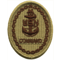 Vanguard NAVY EMBROIDERED BADGE: COMMAND E-8 - DESERT DIGITAL