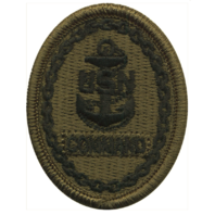 Vanguard NAVY EMBROIDERED BADGE: COMMAND E-7 - WOODLAND DIGITAL