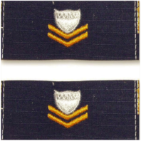 Vanguard COAST GUARD EMBROIDERED COLLAR DEVICE: E5 PETTY OFFICER RIPSTOP FABRIC
