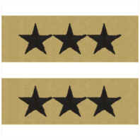 Vanguard NAVY EMBROIDERED COLLAR DEVICE: VICE ADMIRAL - EMBROIDERED ON DESERT