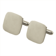 Vanguard CUFF LINKS: PLAIN SATIN SILVER - PAIR