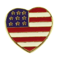 Vanguard LAPEL PIN AMERICAN HEART FLAG