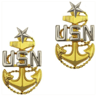 Vanguard NAVY COLLAR DEVICE: E8 CHIEF PETTY OFFICER: SENIOR - PIN BACK