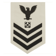 Vanguard NAVY E6 FEMALE RATING BADGE: BOATSWAIN'S MATE - WHITE CNT