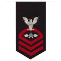 Vanguard NAVY E7 MALE RATING BADGE AVIATION STOREKEEPER - SEAWORTHY RED ON BLUE