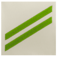 Vanguard NAVY E2 RATING BADGE: AIRMAN APPRENTICE - GREEN CHEVRONS ON WHITE CNT
