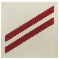 Vanguard NAVY E2 RATING BADGE FIREMAN APPRENTICE - RED CHEVRONS ON WHITE CNT