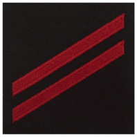 Vanguard NAVY E2 RATING BADGE: FIREMAN APPRENTICE - RED CHEVRONS ON BLUE SERGE
