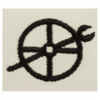 Vanguard NAVY EMBROIDERED BADGE: FIREMAN APPRENTICE - WHITE CNT