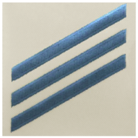 Vanguard NAVY E3 RATING BADGE: CONSTRUCTIONMAN - BLUE CHEVRONS ON WHITE CNT