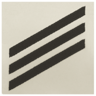 Vanguard NAVY E3 RATING BADGE: SEAMAN - BLUE CHEVRONS ON WHITE CNT