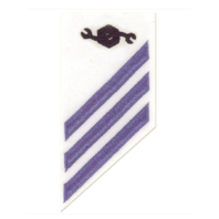 Vanguard NAVY E-3 COMBO RATE: CONSTRUCTION MECHANIC ON WHITE DRESS UNIFORM