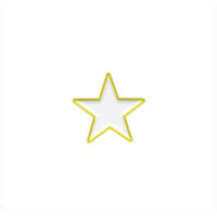 Vanguard RIBBON ATTACHMENT: 3/8" GOLD STAR WITH WHITE INLAY