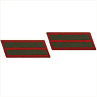 Vanguard MARINE CORPS SERVICE STRIPE: MALE - GREEN EMBROIDERED ON RED, SET OF 2
