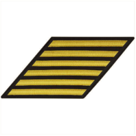 Vanguard NAVY ENLISTED HASH MARKS: GOLD LACE ON SERGE - SET OF 6