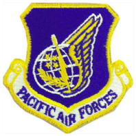 Vanguard AIR FORCE PATCH: PACIFIC AIR FORCES - COLOR WITH HOOK CLOSURE