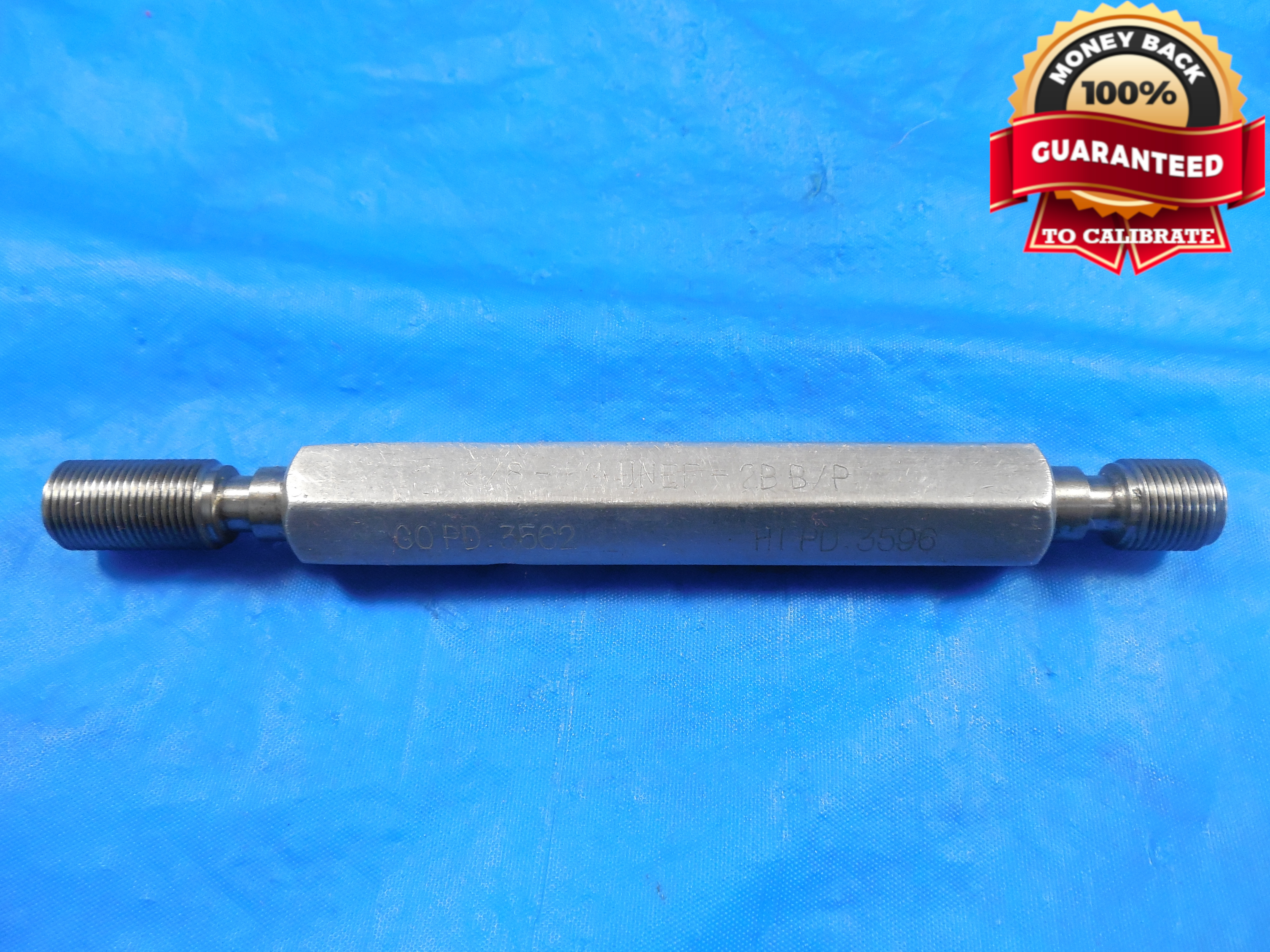 3 8 32 UNEF 2B BEFORE PLATE THREAD PLUG GAGE 375 GO NO GO P D S 3562 