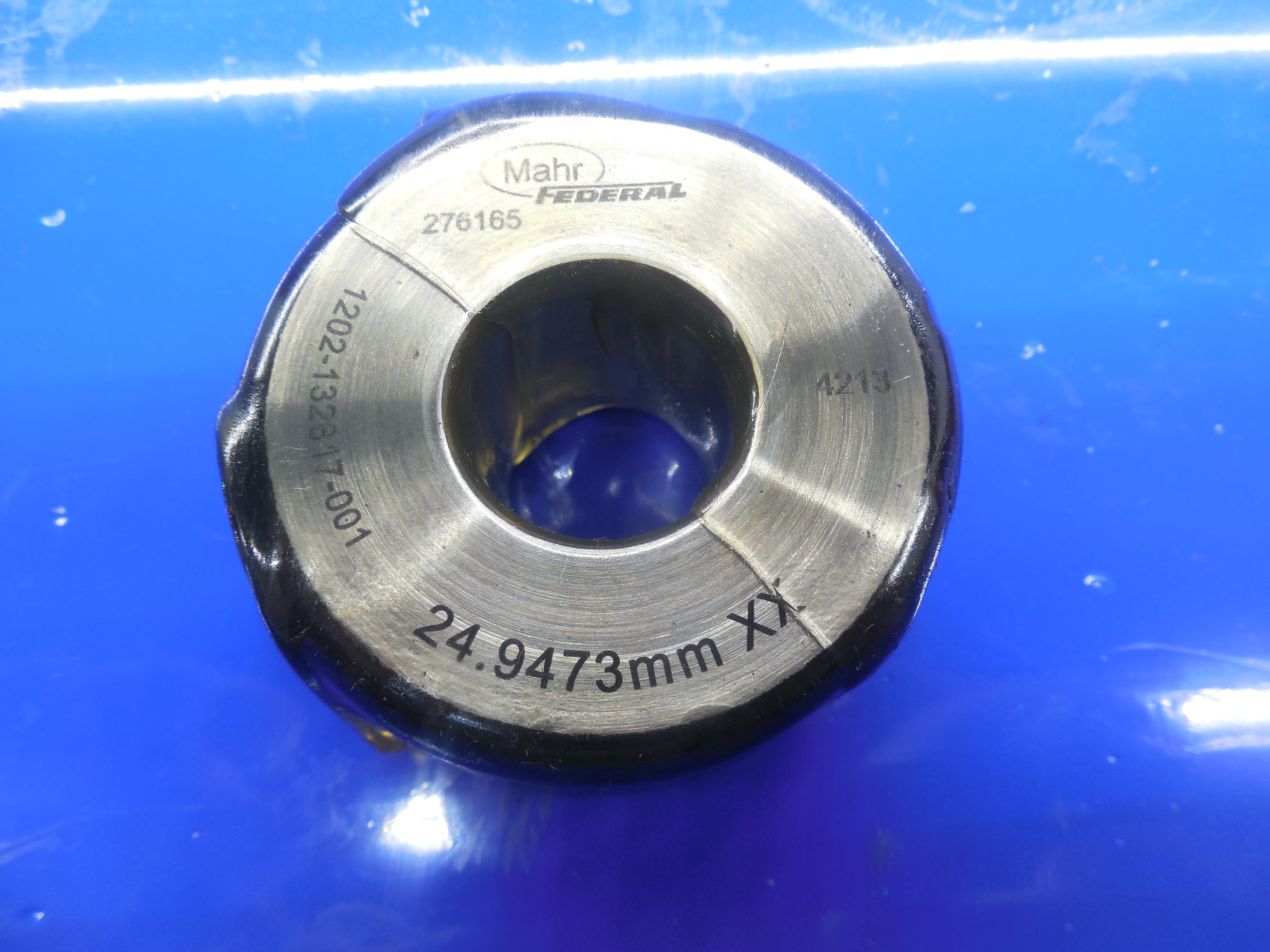 MAHR 24.9473 MM CLASS XX MASTER PLAIN BORE RING GAGE 25 UNDERSIZE 1.0