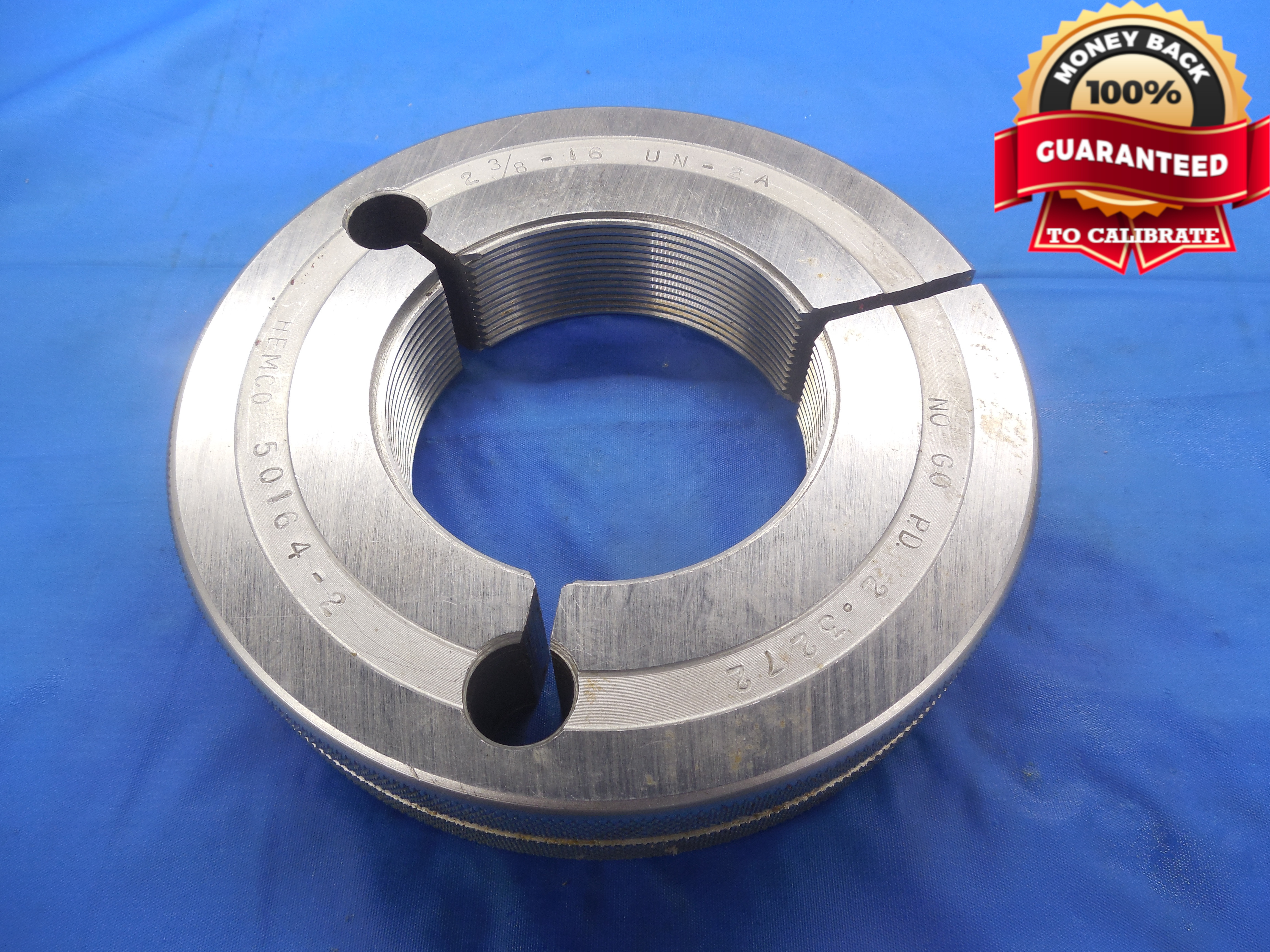 2 3 8 16 UN 2A THREAD RING GAGE 2 375 NO GO ONLY P D 2 3272 N 2A 2 
