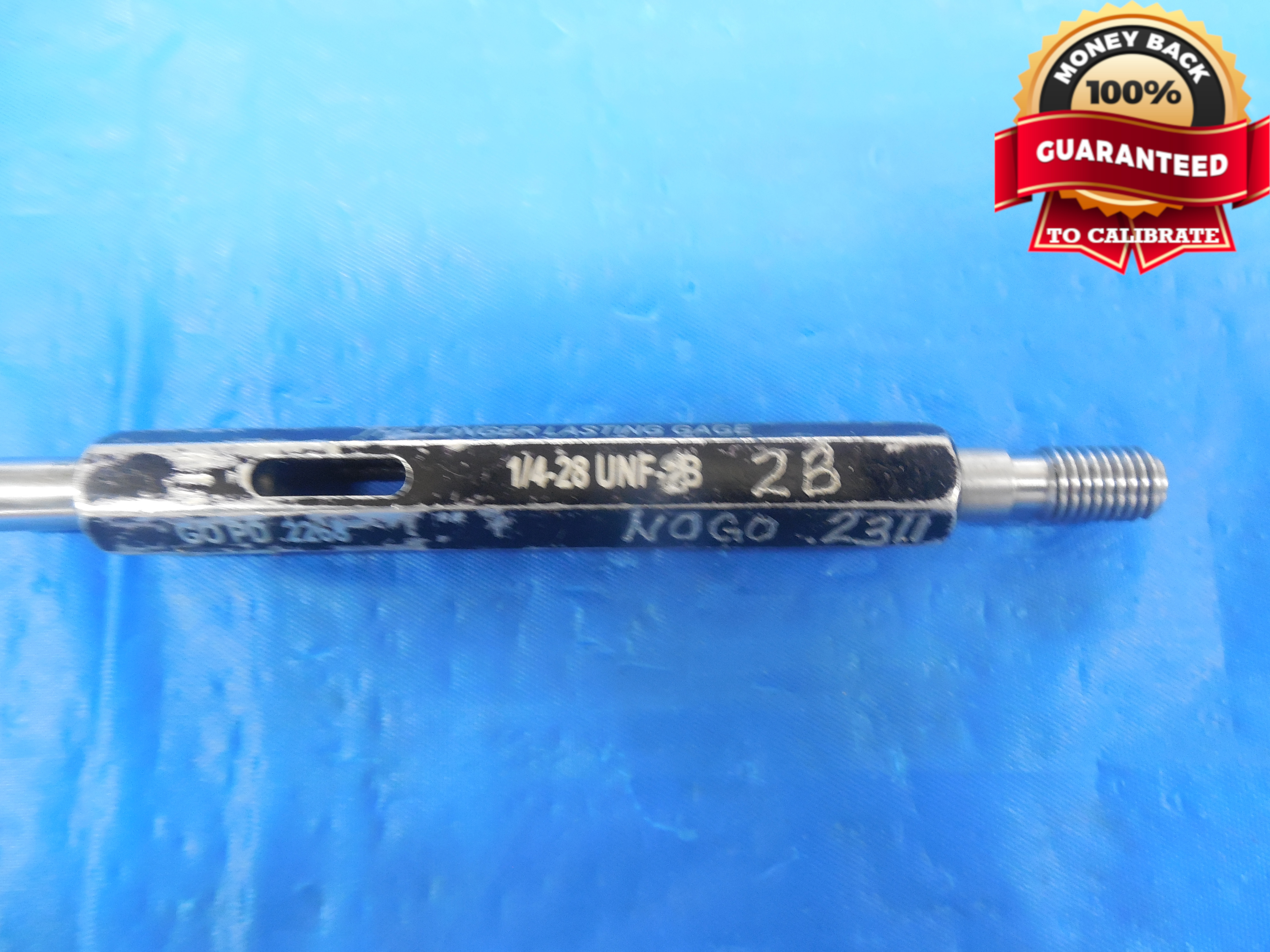 1 4 28 UNF 2B EXTENDED GO THREAD PLUG GAGE 25 GO NO GO P D S 2268 2311 EBay
