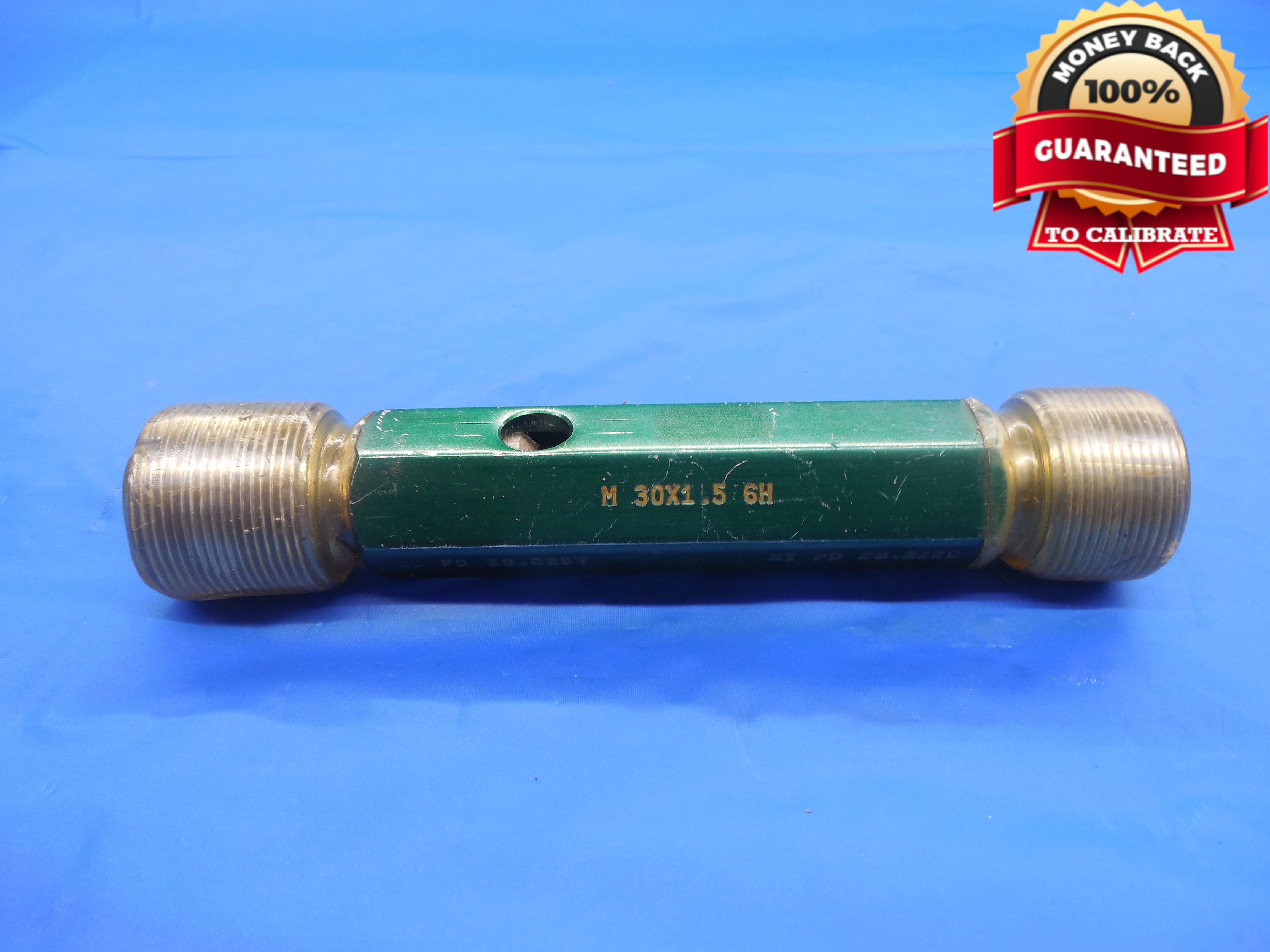 New M30 X 1.5 6H Metric Thread Plug GAGE 30.0 GO NO GO P.D.S = 29.026