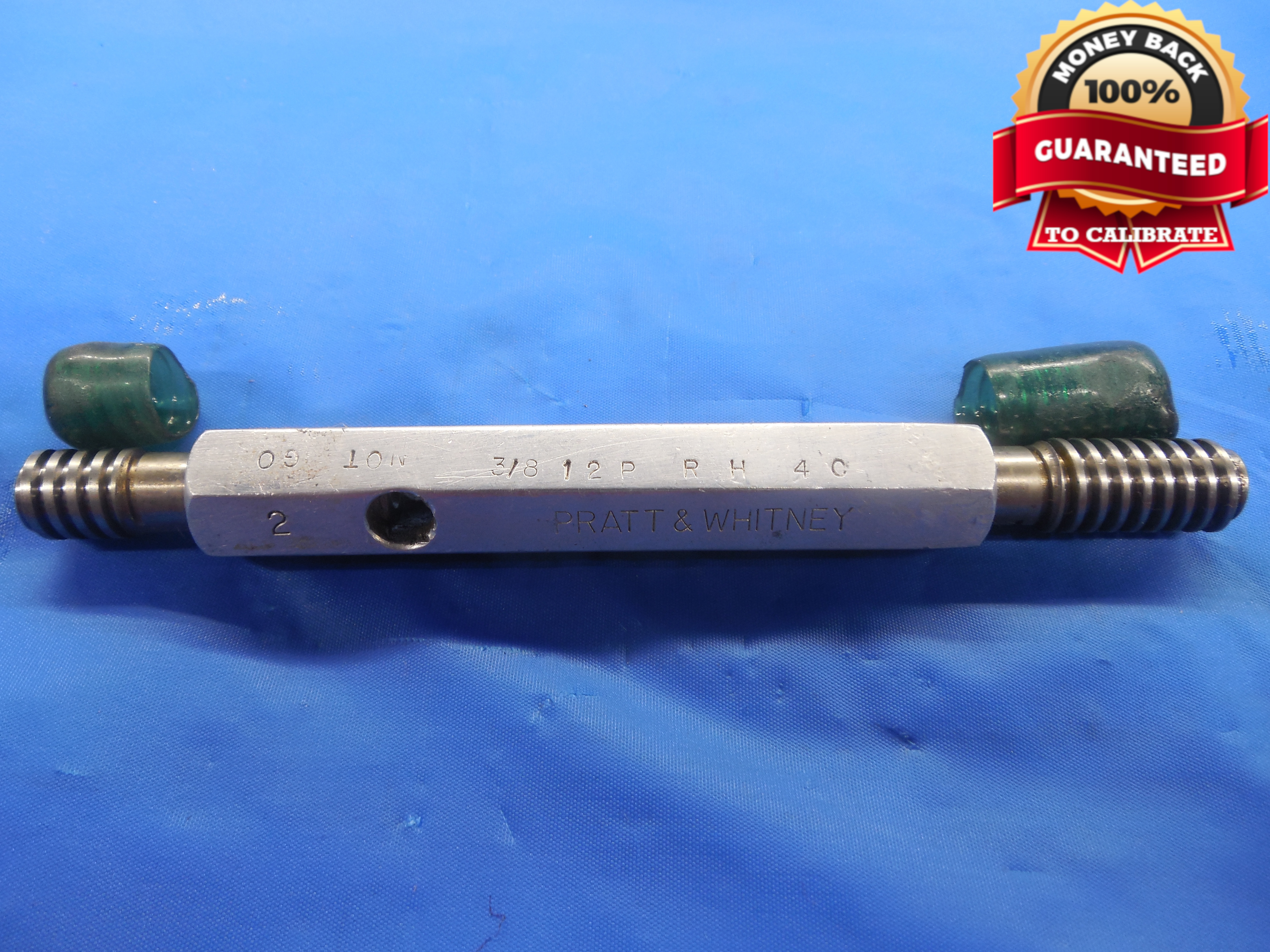 3/8 12 ACME 4C THREAD PLUG GAGE .375 GO NO GO P.D.'S = .3333 & .3373 NA