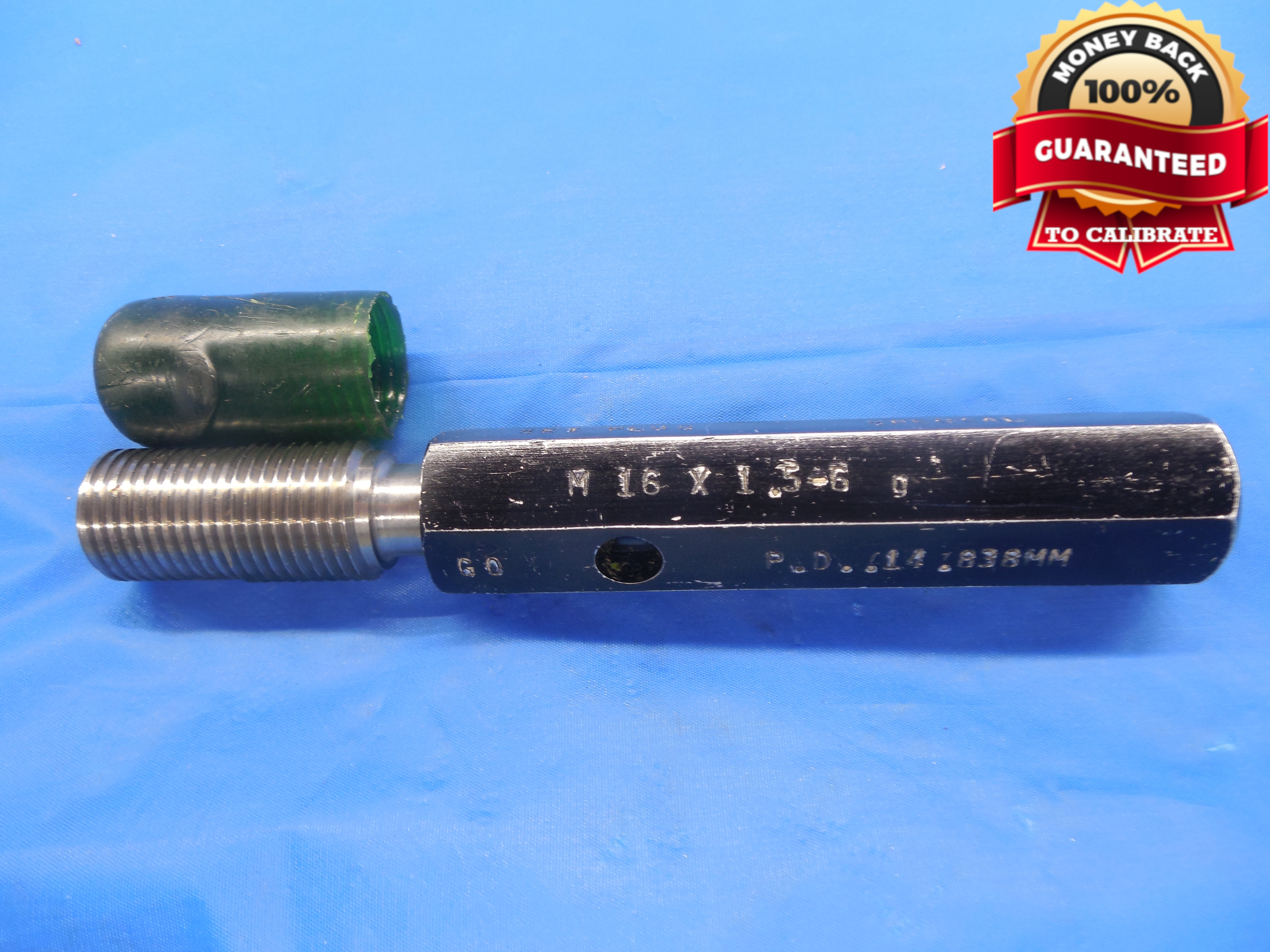 M16 X 1.5 6g METRIC SPECIAL SET THREAD PLUG GAGE 16.0 GO ONLY P.D. = 14